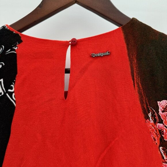 Desigual Dress Floral Asymmetrical Sleeveless Nagar Sz 36 EU (4 US) - Picture 11 of 16